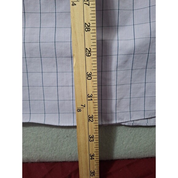 Brooks Brothers Dress Shirt Mens 17 34/35 Regent Fit Purple Graph Plaid - Picture 5 of 6